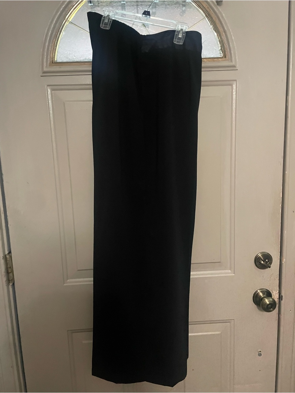 Black tuxedo waist plus size dress slacks